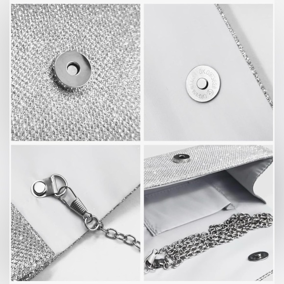 🚨FREE with any purchase🚨
Outrip Silver studded clutch with chain strap and tags - Picture 3 of 4